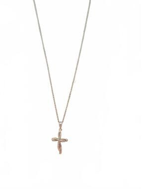 18" 925 Silver Necklace with 1.25" 925 Silver Cross Pendant